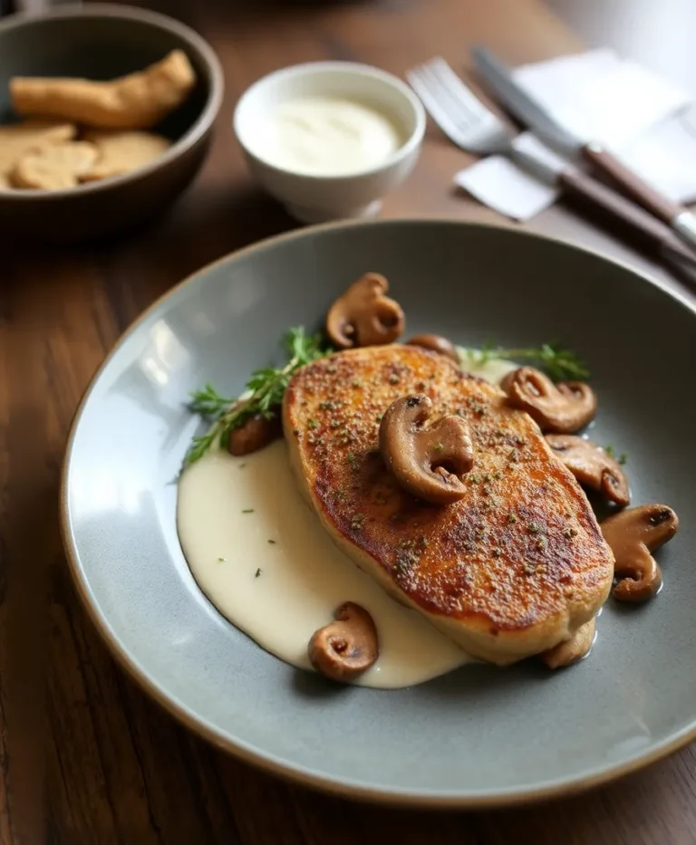 Escalope de Dinde à la Crème et aux Champignons