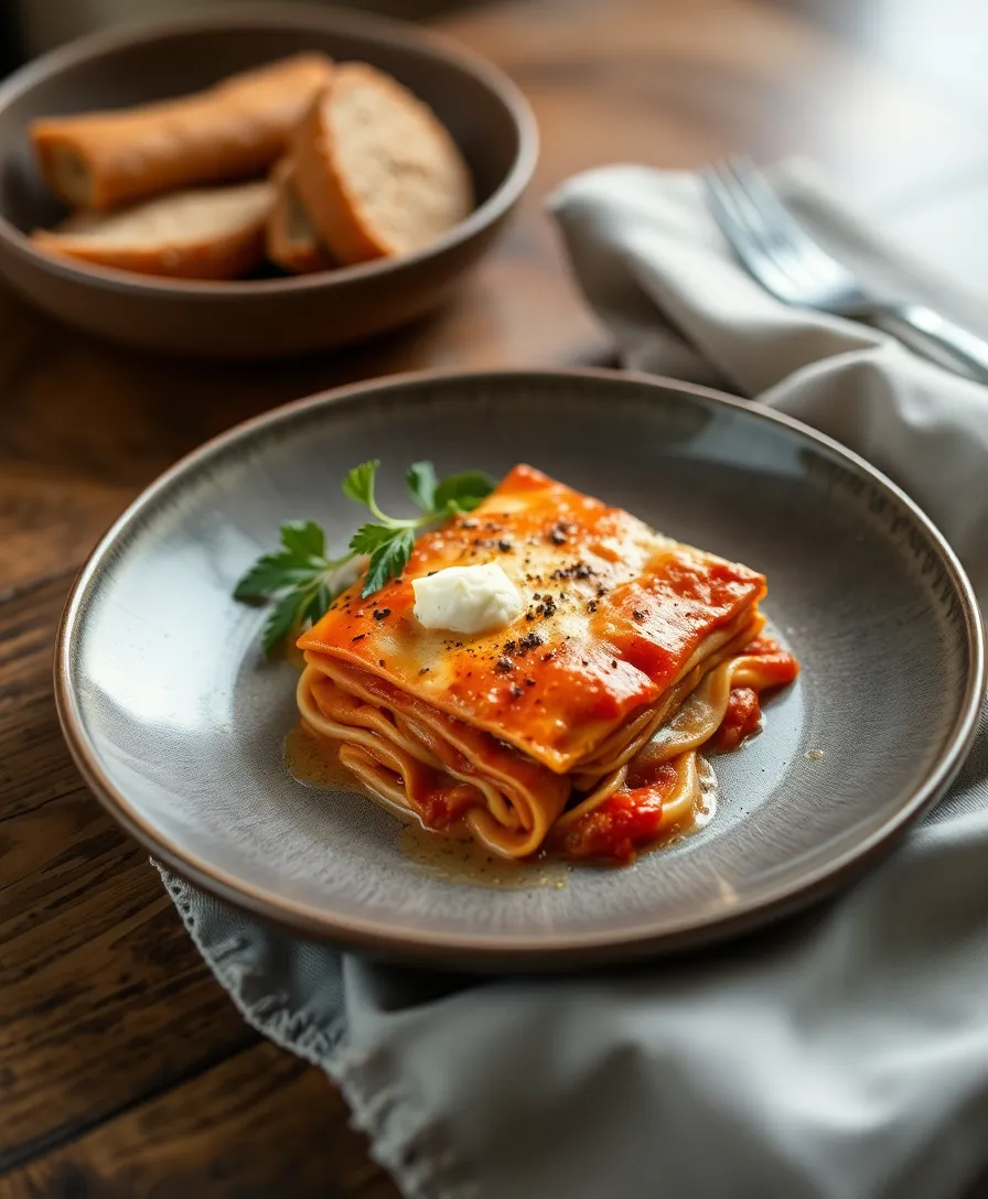 Lasagne au Chèvre et Épinards