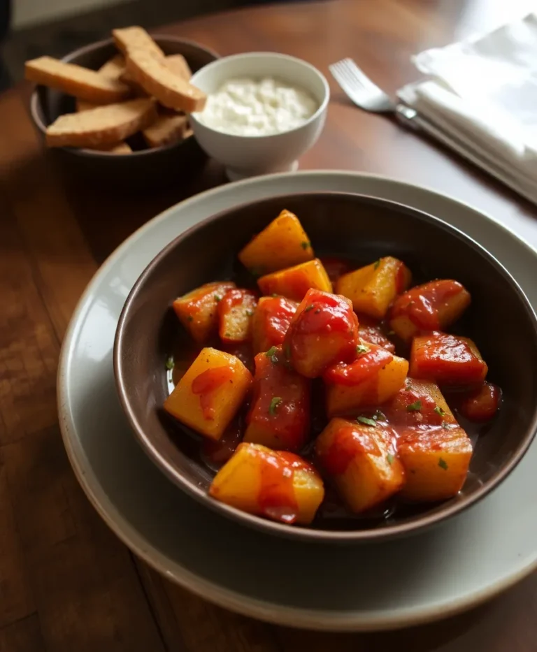 Patatas Bravas : Pommes de Terre à la Sauce Épicée