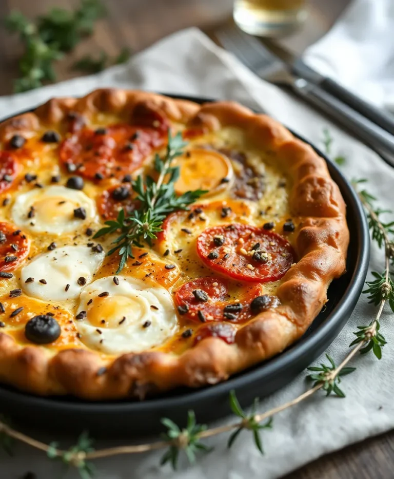Tarte aux Trois Fromages et Herbes Aromatiques