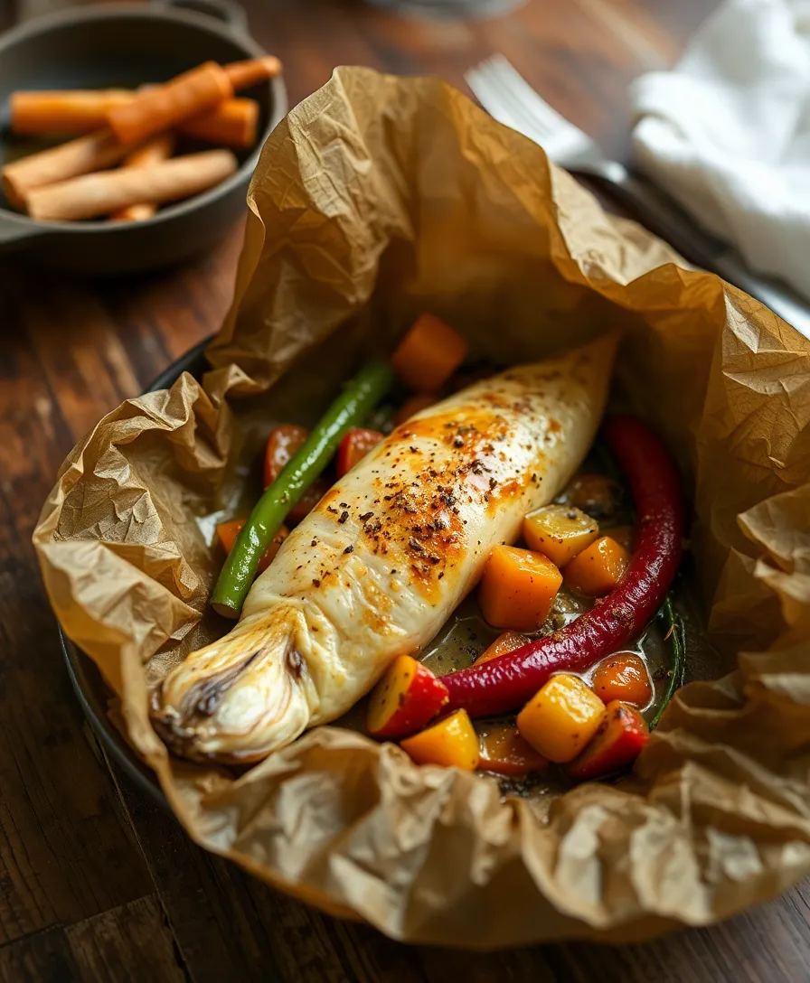 Cabillaud en Papillote avec Légumes Printaniers
