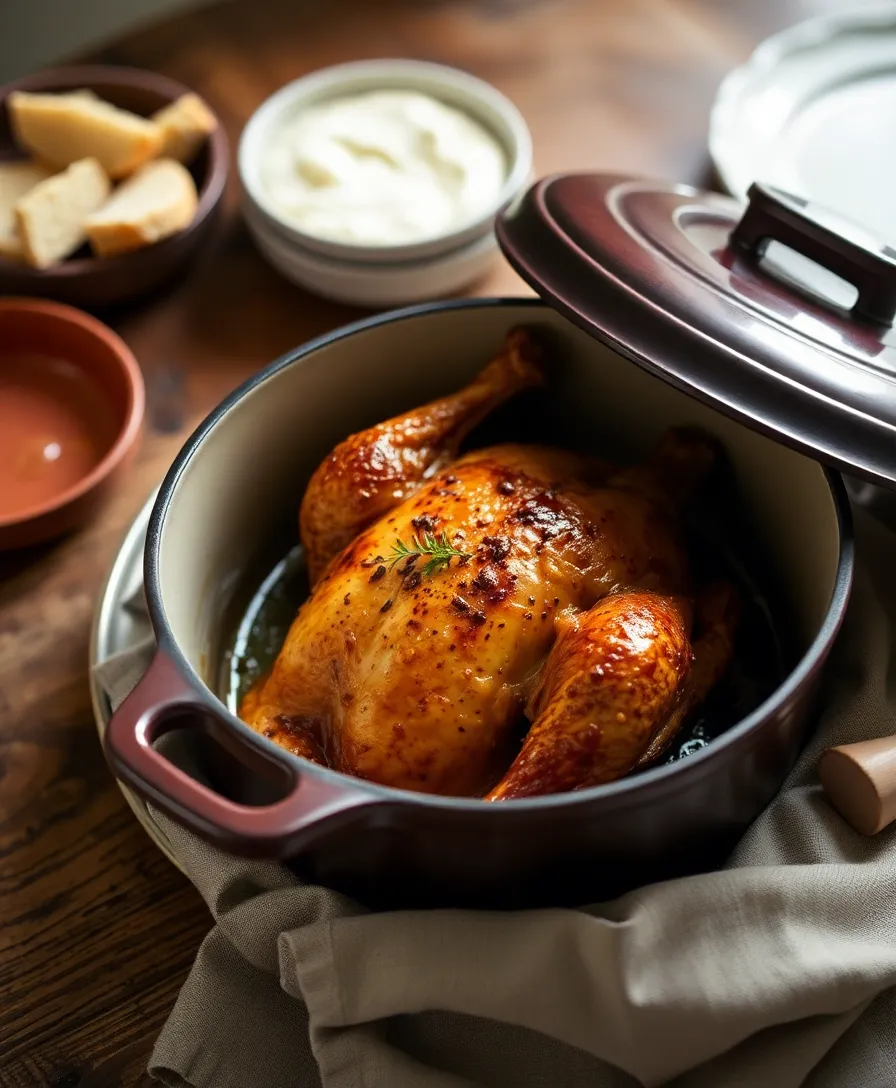 Cuisse de Poulet en Cocotte à la Moutarde