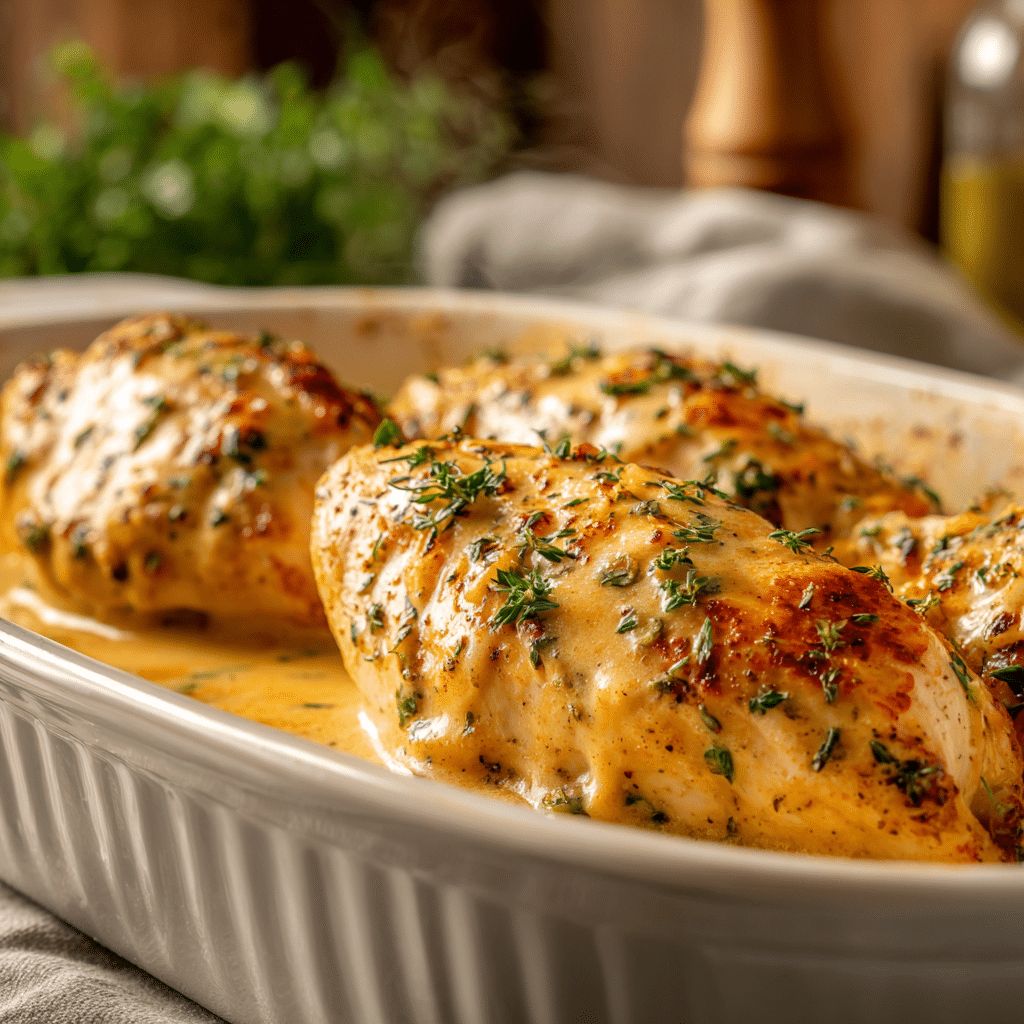 Melt In Your Mouth Creamy Baked Chicken Breast Recipe