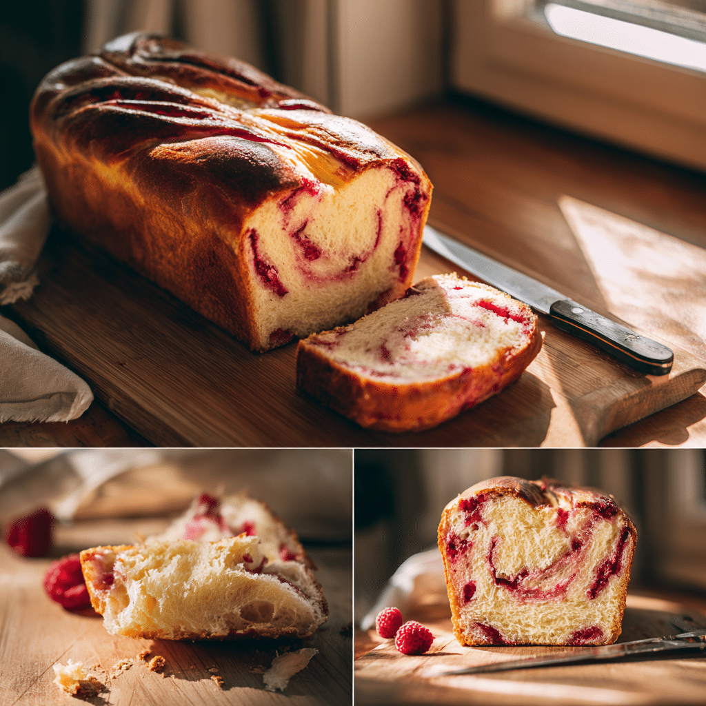 Raspberry Swirl Brioche Loaf Recipe