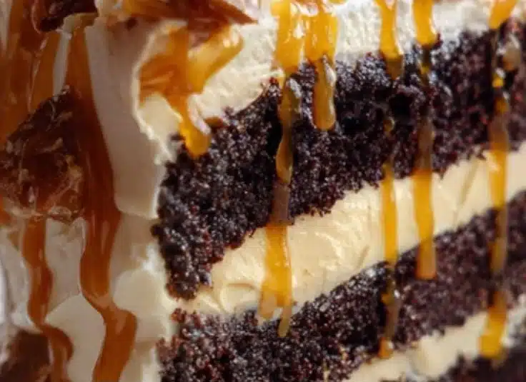 Chocolate Caramel Toffee Crunch Cake