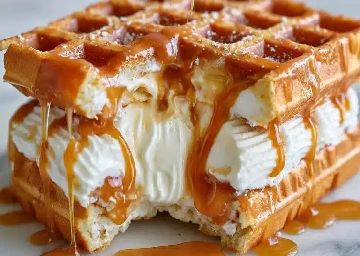 Caramel Cream Waffles