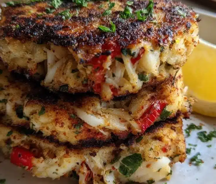 Delicious crab cakes inspired by Joe's Crab Shack recipe.
