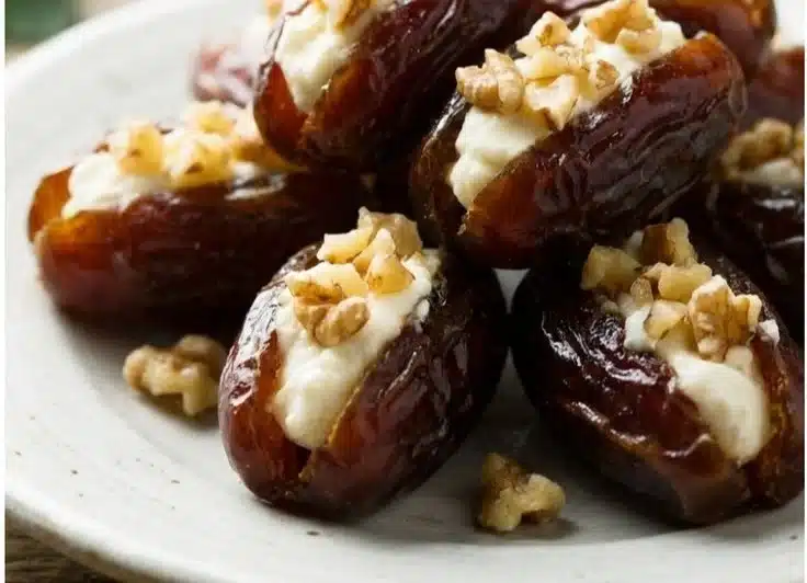 Cottage Cheese Stuffed Dates