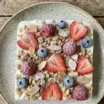 Easy frozen yogurt bark topped with fruits and nuts