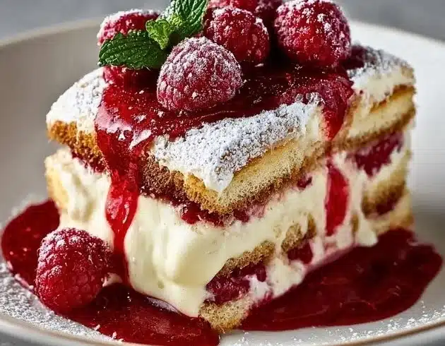 Lychee Raspberry Tiramisu Dessert Recipe