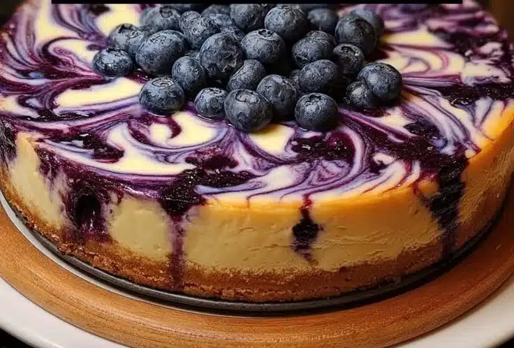 Blueberry Swirl Cheesecake