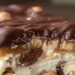 Delicious Buster Bars with layers of ice cream and chocolate coating