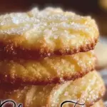 Delicious French salted butter cookies on a plate, fresh from the oven.