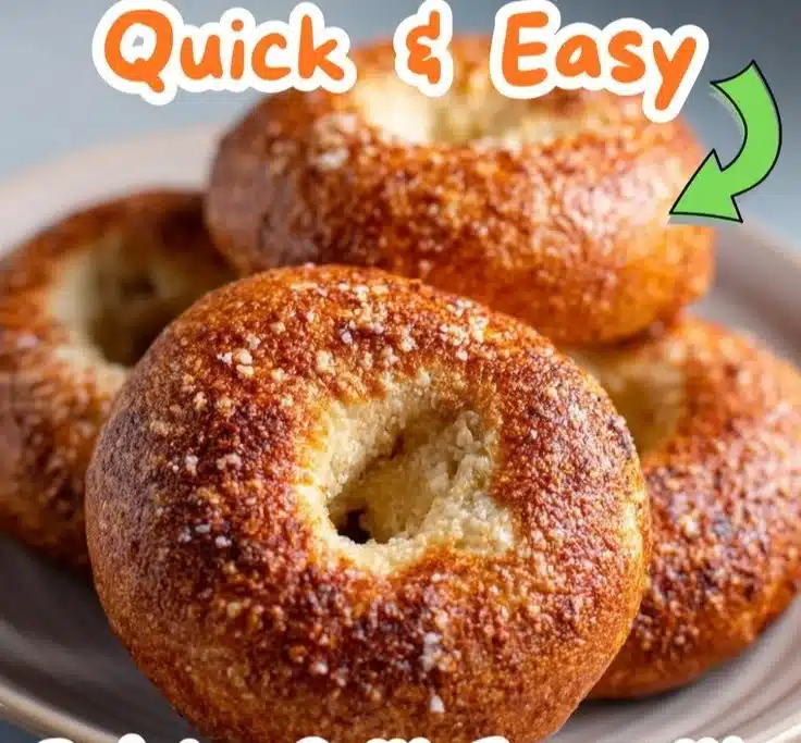 High protein cottage cheese bagels served with toppings for a healthy snack.