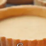 Delicious sweet shortcrust pastry ready to be baked into a tart