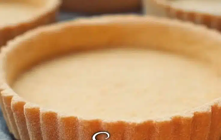 Delicious sweet shortcrust pastry ready to be baked into a tart