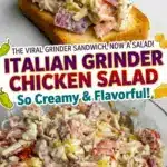 Italian Grinder Chicken Salad for a quick and healthy family dinner