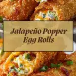 Jalapeño popper egg rolls filled with creamy cheese and spicy jalapeños